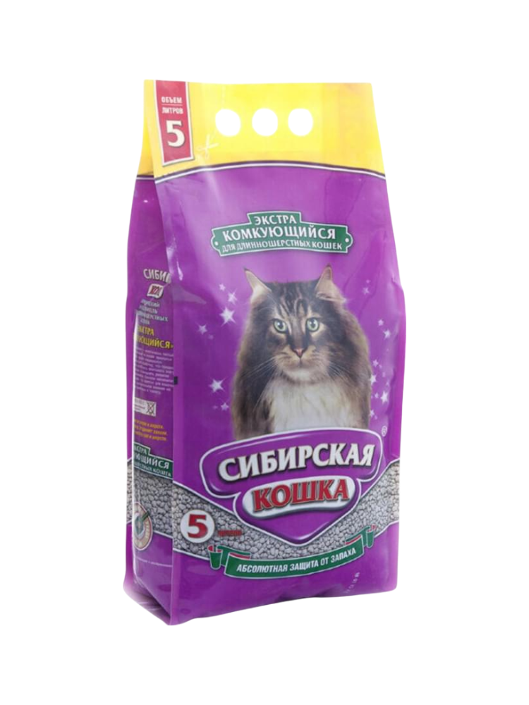 НАПОЛНИТЕЛЬ СИБИРСКАЯ КОШКА 5Л ЭКСТРА КОМ Д/ДЛИНОШЕРСТ
